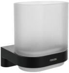  Chrome CR II 210.20BLM pohártartó üvegpohárral, matt fekete (X07P1377)