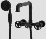 WASSERBURG Kádtöltő csaptelep, Wasserburg Industry kádtöltő csaptelep zuhanyszettel, fekete 25.051. 5B - mozaikkeramia