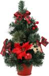 Chomik Karácsonyi Fenyőfa 40 cm Poinsettia Virággal - Piros *2514 (CH-ANT2514)