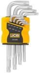 JCB 9 darabos TORX kulcskészlet T10-T50 L alakú Cr-V (F59315)