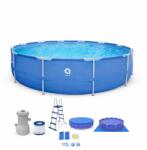 Chomik KERETES MEDENCE 450 x 122 cm (MEDENCE, SZŰRŐSZIVATTYÚ, LÉTRA, FEDÉL, PADLÓ) *0716 (CH-JIL17802EU)