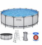 Chomik Állómedence 4, 57 x 1, 22 m (medence, szűrőszivattyú, létra, fedél) *3190 *2633 *8132 (CH-BES56438)