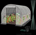 GardenLine FEHÉR KERTI FÓLIÁS TÜNELL 3 SZEGMENSZES 3 x 2 x 2 M *5569 (CH-TUN5569)
