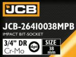 JCB Rázókulcs 3/4" 38mm 6-szögletű Cr-Mo Kategóriás Dugókulcs (F59797)