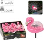 Garden Line NAPENERGIÁS LÁMPA VICCES PINK FLAMINGÓ 10, 5 x 5 x 17, 5 CM MELEG FEHÉR 1 DB (CH-SOL5684)