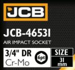 JCB Ütközőfej 3/4" 31mm 6-szögletű Cr-Mo KULCS (F59821)