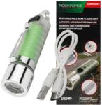 Rock FORCE Mini LED újratölthető lámpa 6 az 1-ben USB-C 100 lm 500 mAh - Hordozható 6 az 1-ben újratölthető LED lámpa USB-C csatlakozással 100 lumen és 500 mAh akkuval (F57971)
