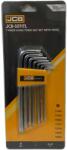 JCB Hosszú TORX kulcs készlet 7 darabos T10H-T40H L típusú Cr-V Hungarian Translation: Hosszú TORX kulcs készlet 7 darabos T10H-T40H L alakú Cr-V (Note: The translation is quite straightforward as the pro