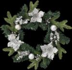 Chomik Karácsonyi Koszorú 40 cm Ezüst *2309 (CH-ANT2309)