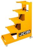JCB Mobilis Kiállítóállvány 5 Polccal, 300 kg Terhelhetőségig, 135x100x40 cm, 4 Kerekes (F60902)