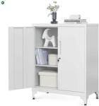  Komód 80x40x90 cm, fém, fehér, AUS-E1113 WT