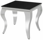 Signal Prince B Elegáns Üveg Dohányzóasztal Króm Fekete