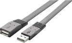 Renkforce USB 2.0 hosszabbítókábel, A/A, lapos, 3 m, Renkforce