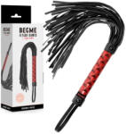 Begme vegán bőr korbács - piros