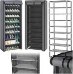 RG Mobil textil cipősszekrény, 9 polccal, 160 x 60 x 30 cm, szürke, RG 1966 (RC-K-1966)