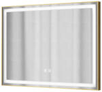Gamma Lustro téglalap alakú fürdőszobai led tükör, energiatakarékos, arany, 80x60 cm (MP80-60GD)