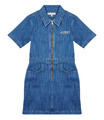 Tommy Hilfiger Rövid ruhák ZIP SS DRESS WASHED Kék 14 éves