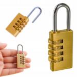 Decortrend Arany Sárgaréz Lakat Edzőtermi Kód 4 Számjegyek Tömör ellenálló bőrönd 20mm (033329)