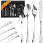 Karl Hausmann Evőeszköz Szett 6 Személyes Evőeszköz Szett 24EL King +doboz Fényes (KOMPLET ZESTAW SZTUĆCÓW dla 6os 24 elementy)