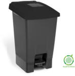 PLANET Szelektív hulladékgyűjtő konténer, műanyag, pedálos, fekete/fekete, 100L - tisztitoszertrendelek