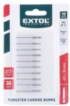 Extol mini keményfém turbómaró (rotormaró) klt. 10 db, átmérő 3mm /szár 3mm, keresztfogazás (8703800) - szerszamshop24