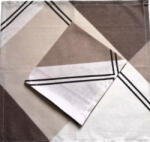  Környezetbarát textil szalvéta - barna geometriai mintás - 30x30 cm