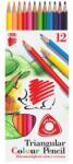 ICO Színes ceruza készlet, háromszögletű, ICO „Süni, 12 különböző szín (TICSU12S)