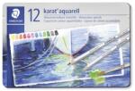 STAEDTLER Akvarell ceruza készlet, hatszögletű, fém doboz, STAEDTLER „Karat® aquarell 125, 12 különböző szín (TS125M12)