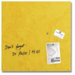 Sigel Mágneses üvegtábla, 48x48x1, 5 cm, SIGEL „Artverum® „, sárga struktúrált minta, matt (SDGL293)