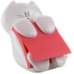 3M POSTIT Jegyzettömb adagoló, „Z, 3M POSTIT „Cica, fehér (LPR330CAT)