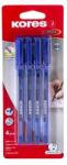 Kores Golyóstoll, 1, 0 mm, kupakos, háromszögletű, KORES „K2-M, kék (IK37214)