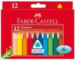 Faber-Castell Zsírkréta, háromszögletű, FABER-CASTELL , 12 különböző szín (TFC120010) - becsiirodaker