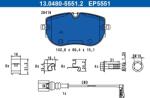 ATE set placute frana, frana disc ATE New Original 13.0480-5551.2 (13.0480-5551.2)