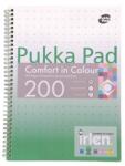 Pukka Pad Spirálfüzet, A4, vonalas, 100 lap, PUKKA PAD „Irlen Jotta Green (PUPIRJA4)