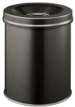 DURABLE Tűzálló szemetes, fém, kerek, DURABLE „Safe, fekete (DB330501)