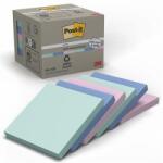 3M POSTIT Öntapadó jegyzettömb, 76×76 mm, 6×100 lap, környezetbarát, 3M POSTIT „Nature, vegyes pasztell színek (LPN6541GB)