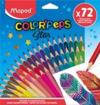 Maped Színes ceruza készlet, háromszögletű, MAPED „Color`Peps Star, 72 különböző szín (IMA832072)