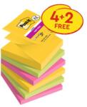 3M POSTIT Öntapadó jegyzettömb, „Z, 76×76 mm, 4+2×90 lap, 3M POSTIT „Carnival, vegyes (LPR33042SSR)