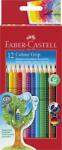 Faber-Castell Színes ceruza készlet, háromszögletű, FABER-CASTELL „Grip 2001, 12 különböző szín (TFC112412)
