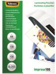 Fellowes Meleglamináló fólia, 100 mikron, A4, fényes, 100 db, FELLOWES (IFW53511) - becsiirodaker