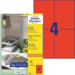Avery-Zweckform Etikett, 105×148 mm, színes, AVERY ZWECKFORM, piros, 400 etikett/csomag (AY3456)