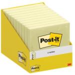 3M POSTIT Öntapadó jegyzettömb, „Z, 76×76 mm, 100 lap, 3M POSTIT, kanári sárga (LPR330CYW10)