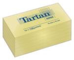 TARTAN Öntapadó jegyzettömb, 76×76 mm, 100 lap, 12 tömb/cs, TARTAN, sárga (LPT7676)