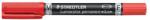 STAEDTLER Alkoholos marker, 0, 6/1, 5 mm, kúpos, kétvégű, STAEDTLER „Lumocolor® duo 348, piros (TS3482)