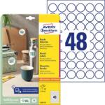Avery-Zweckform Etikett, univerzális, 30 mm, kör, AVERY ZWECKFORM, 480 etikett/csomag (AY622310)
