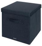 LEITZ Doboz, szövet borítású, L méret, LEITZ „Fabric, sötétszürke (E61450089)