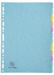 EXACOMPTA Regiszter, karton, A4, 12 részes, EXACOMPTA „Aquarel (EX7712E)