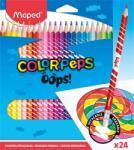 Maped Színes ceruza készlet, háromszögletű, radírozható, MAPED „Color`Peps Oops, 24 különböző szín (IMA832824)