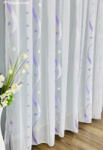 fuggonyoutlet Voile, indás, fehér alapon lila, 300x210 cm