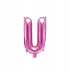 Party Deco U betű lufi, sötét rózsaszín, 35cm